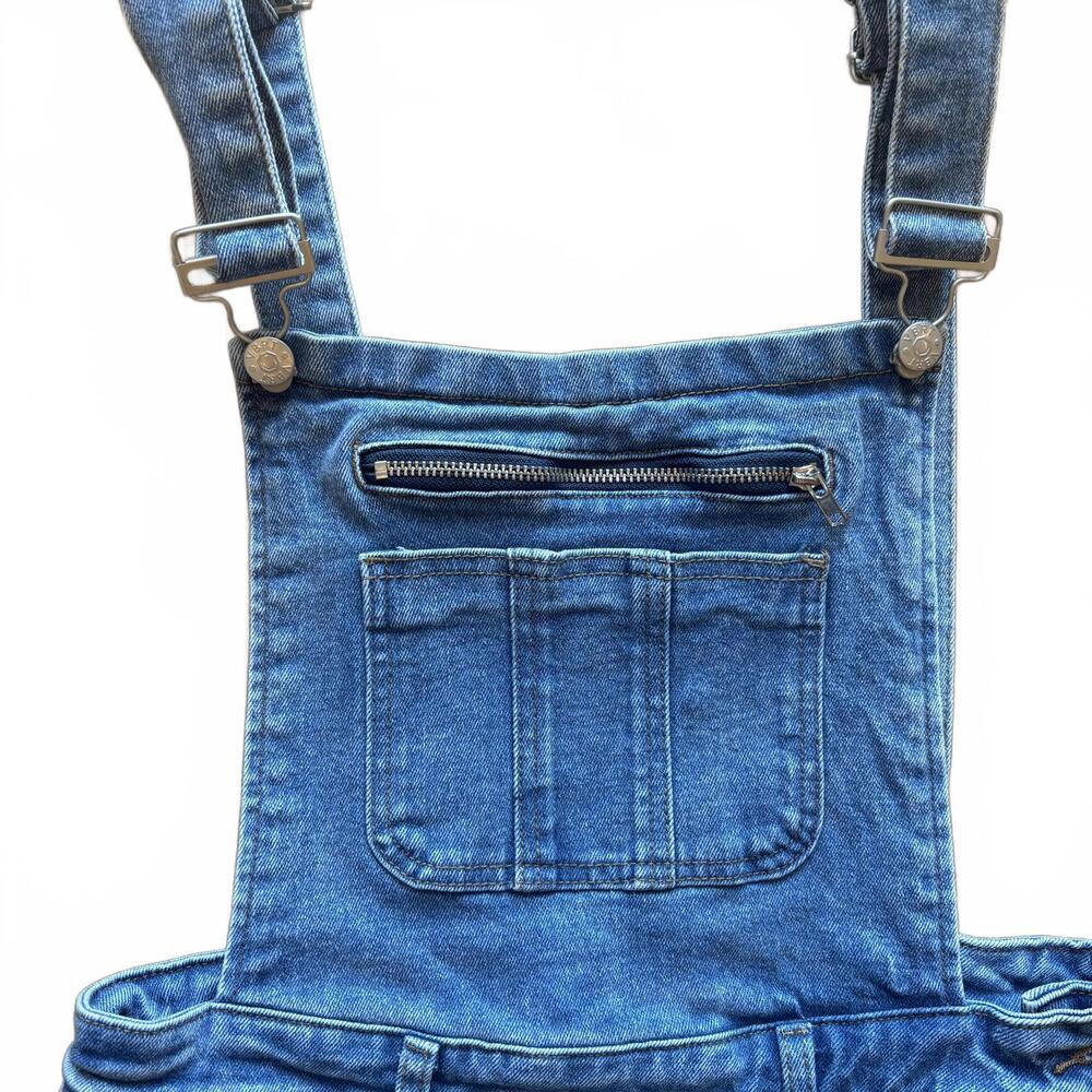 Vibrant M.I.U. Vbrt Denim Overall Dress Size Small View 3